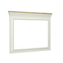 Hanah Home Espejo Decorativo de Tablero de Partículas Crema y Roble